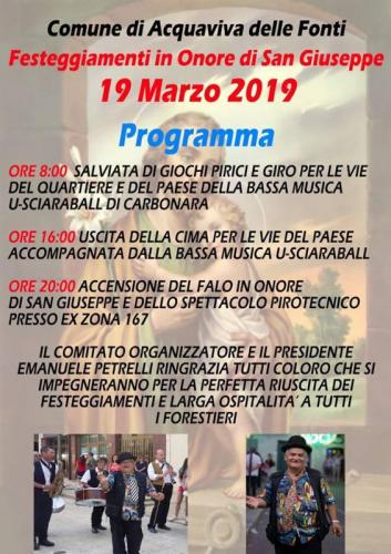 Festeggiamenti In Onore Di San Giuseppe A Acquaviva Delle Fonti - Acquaviva Delle Fonti