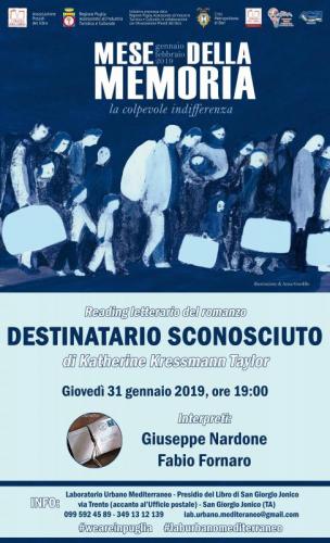 Mese Della Memoria A San Giorgio Jonico - San Giorgio Ionico