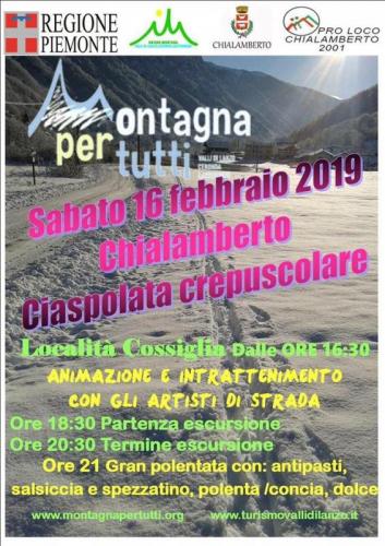 Ciaspolata Crepuscolare A Chialamberto - Chialamberto
