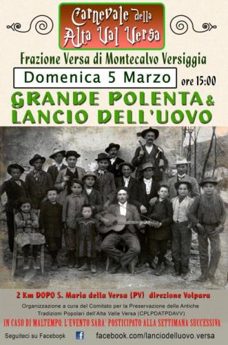 Grande Polentata E Lancio Dell’uovo A Versa - Montecalvo Versiggia