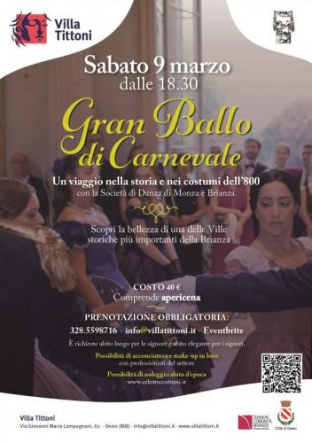 Gran Ballo Di Carnevale A Villa Tittoni - Desio