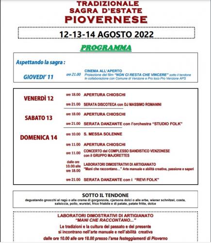 Sagra D’estate A Pioverno - Venzone