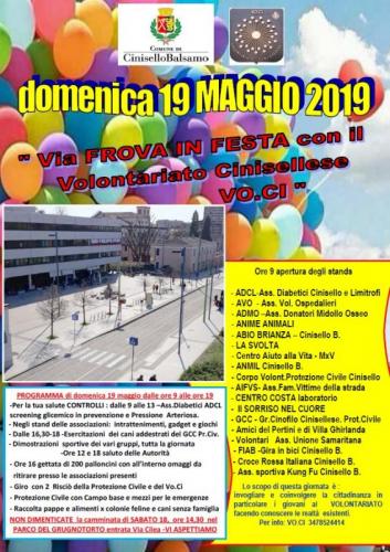 Via Frova In Festa Con Il Volontariato Cinisellese Vo. Ci - Cinisello Balsamo