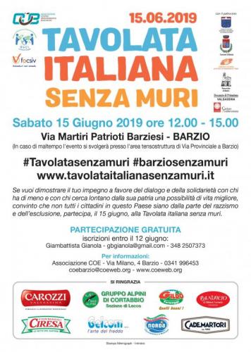 Tavolata Italiana Senza Muri A Barzio - Barzio