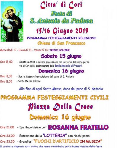 Festa Di Sant’antonio Da Padova A Cori - Cori