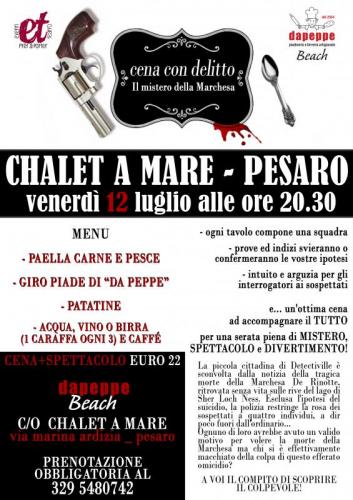 Il Mistero Della Marchesa Allo Chalet A Mare Di Pesaro - Pesaro