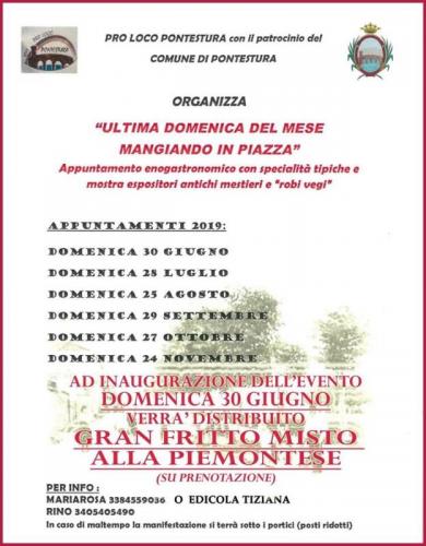  Mangiando In Piazza A Pontestura - Pontestura