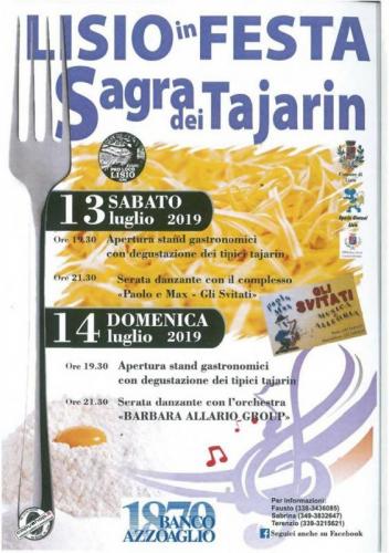 Sagra Dei Tajarin  Lisio In Festa - Lisio