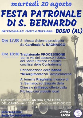 Festa Patronale San Bernardo A Bosio - Bosio
