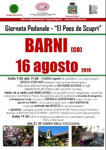 Giornata Pedonale - El Paes De Scuprì A Barni - Barni