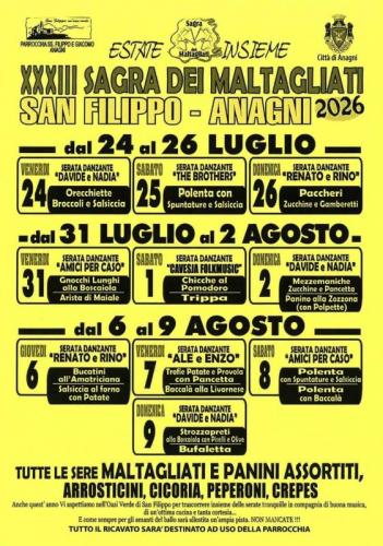 La Sagra Dei Maltagliati A San Filippo Di Anagni - Anagni
