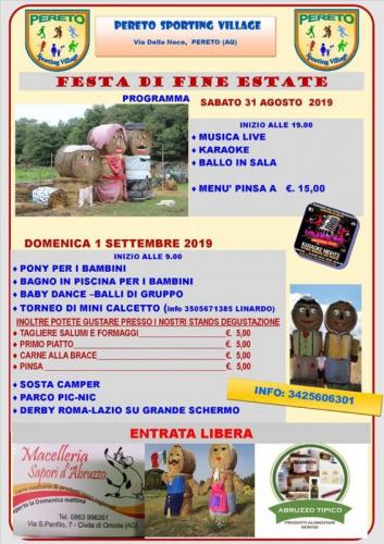 La Festa Di Fine Estate A Pereto - Pereto