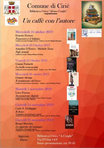 Un Caffè Con L'autore In Biblioteca - Ciriè