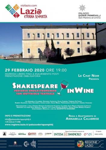 Shakespeare In Wine - L'amor Tra Furor E Sospiri - Viterbo