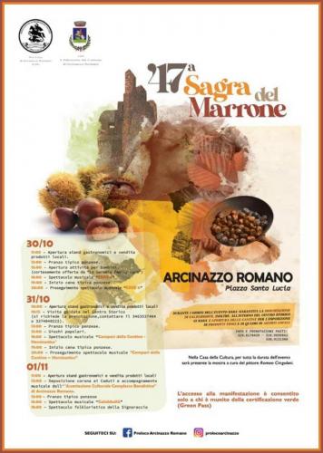 La Sagra Del Marrone A Arcinazzo Romano - Arcinazzo Romano
