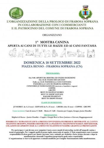 Mostra Canina Amatoriale A Frabosa Sottana - Frabosa Sottana