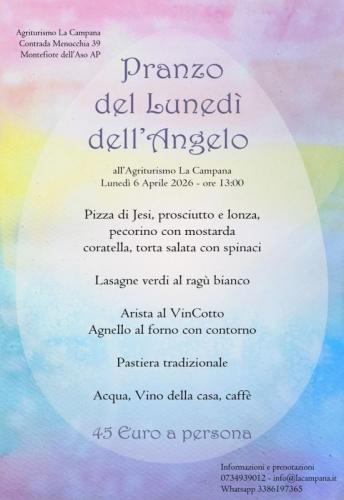 Pasquetta All'agriturismo La Campana - Montefiore Dell'aso