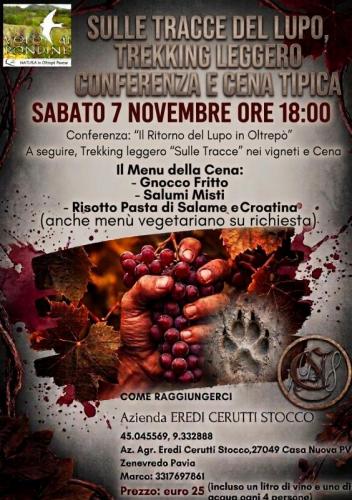 Trekking Serale Leggero, Conferenza Sul Lupo In Oltrepò E Cena Tipica - Zenevredo