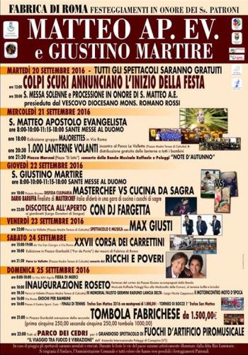 Festa Dei Patroni San Matteo E San Giustino - Fabrica Di Roma