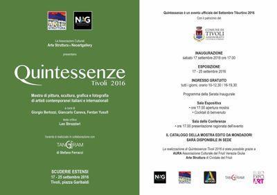 Quintessenze 2016 Italiarts Artisti Contemporanei A Tivoli