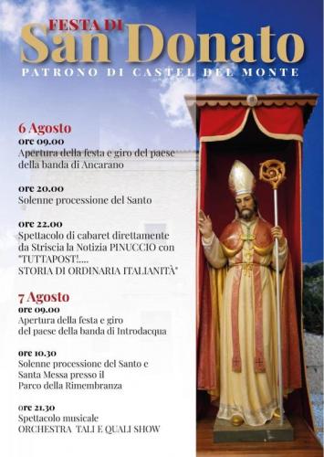 Festa Di San Donato Patrono Di Castel Del Monte - Castel Del Monte
