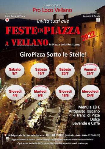 Pizza In Piazza A Vellano - Pescia
