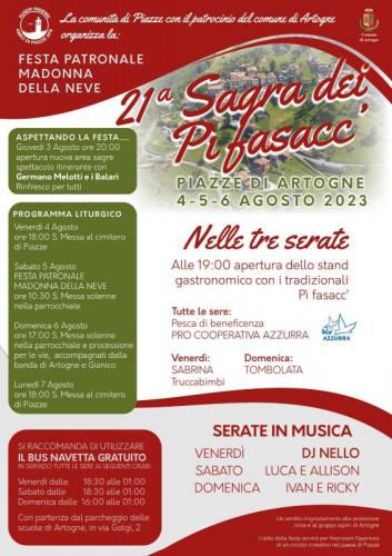 Sagra Del Pi Fasacc E Festa Madonna Della Neve - Artogne