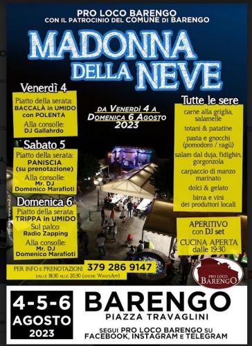 Festa Della Madonna Della Neve - Barengo