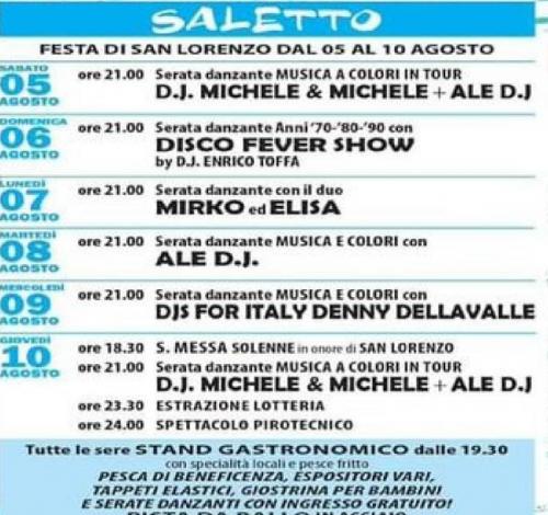 Festa Di San Lorenzo A Saletto - Saletto