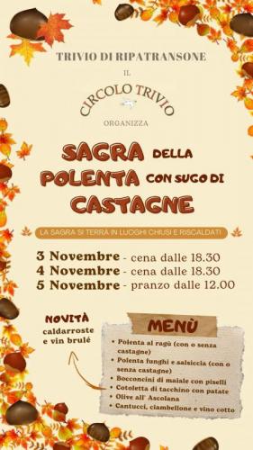 Sagra Della Polenta Al Sugo Di Castagne, Salsicce E Funghi - Ripatransone