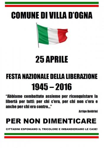 Festa Della Liberazione - Villa D'ogna