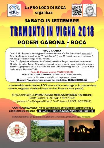 Tramonto In Vigna - Boca
