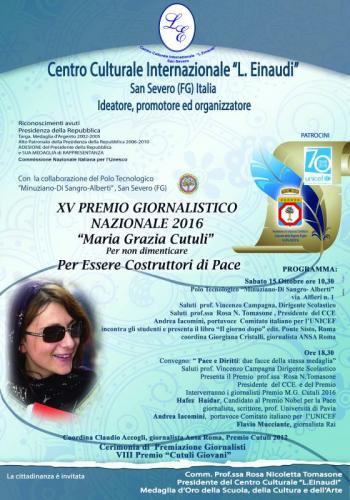 Premio Giornalistico Nazionalele Maria Grazia Cutuli - San Severo