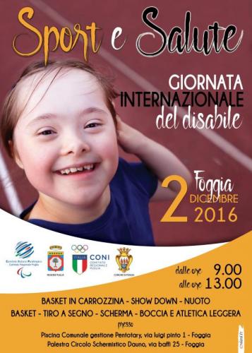 Sport E Salute - Giornata Internazionale Del Disabile - Foggia