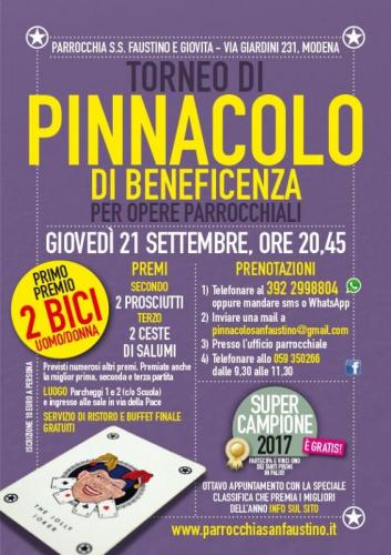 Torneo Di Pinnacolo Di Beneficenza - Modena