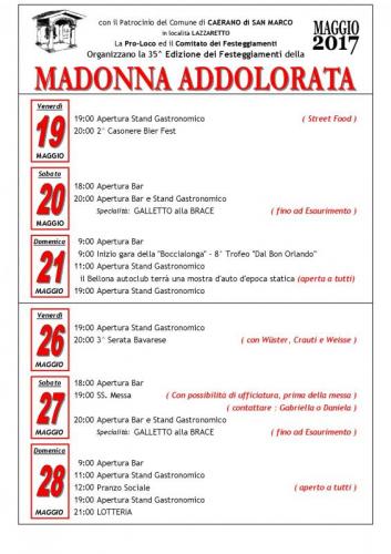 Festeggiamenti Della Madonna Addolorata - Caerano Di San Marco