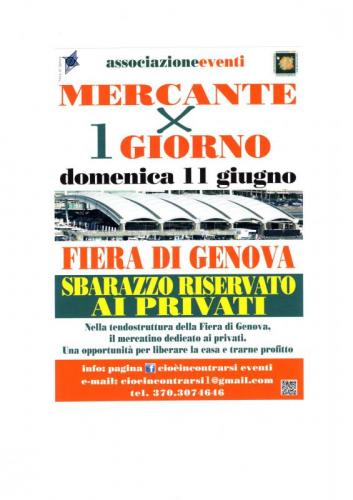 Mercante X 1 Giorno Fiera Di Genova - Genova