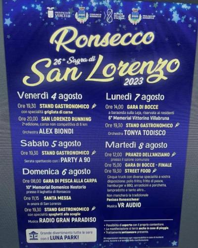 Sagra Di San Lorenzo A Ronsecco - Ronsecco