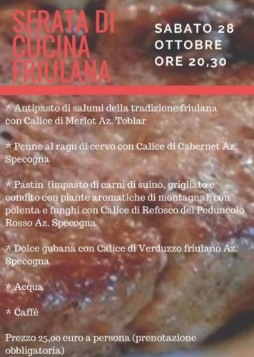 Serata Di Cucina Friulana - San Giuliano Terme