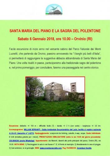 Santa Maria Del Piano E La Sagra Del Polentone - Orvinio