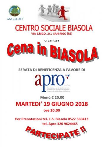 Cena In Biasola - Reggio Emilia