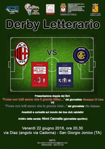 Derby Letterario Milan Vs Inter - San Giorgio Ionico