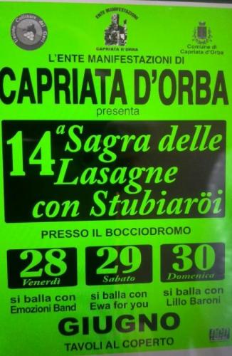 Sagra Delle Lasagne Con Stubiaroi - Capriata D'orba