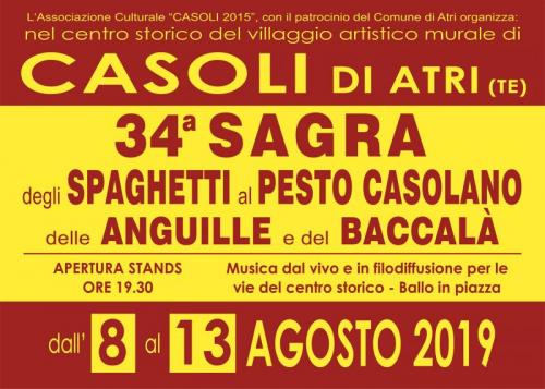 Sagra Degli Spaghetti Al Pesto Casolano,anguille E Baccalà A Casoli Di Atri - Atri