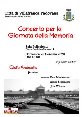 Concerto Per La Giornata Della Memoria A Villafranca Padovana - Villafranca Padovana