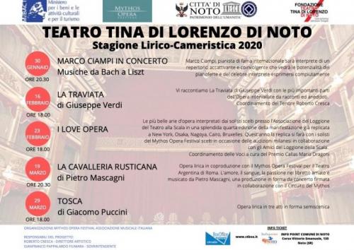 Stagione Lirico Sinfonica Del Teatro Tina Di Lorenzo A Noto - Noto