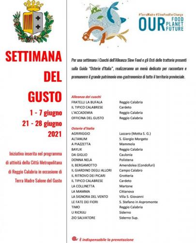 Settimana Del Gusto A Reggio Calabria - 