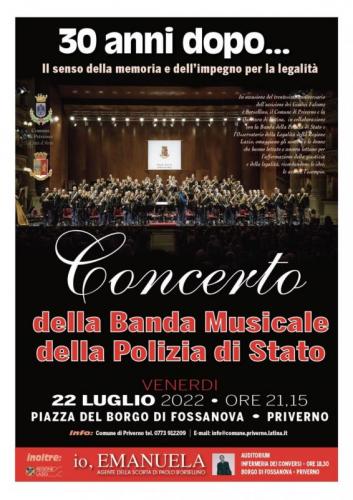 Concerto Della Banda Musicale Della Polizia Di Stato - Priverno