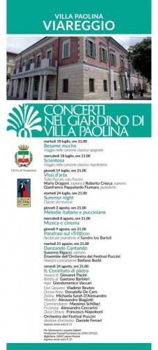 I Concerti Nel Giardino Di Villa Paolina - Viareggio