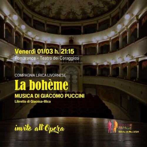 La Bohème Di Giacomo Puccini - Pomarance